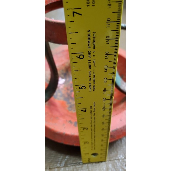 Vintage Metal Christmas Tree Stand Red & Green - Picture 3 of 10